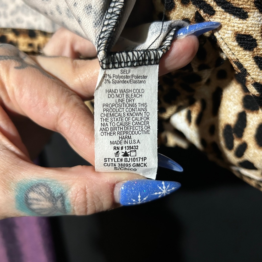 Papermoon Leopard Print Bolero Jacket Pinup Retro - Picture 4 of 5